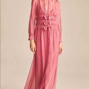 Rebecca Taylor silk chiffon bow dress